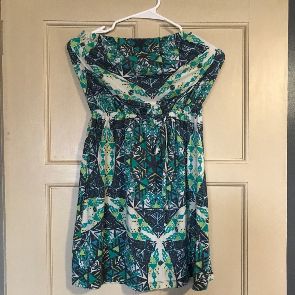 Strapless mini dress